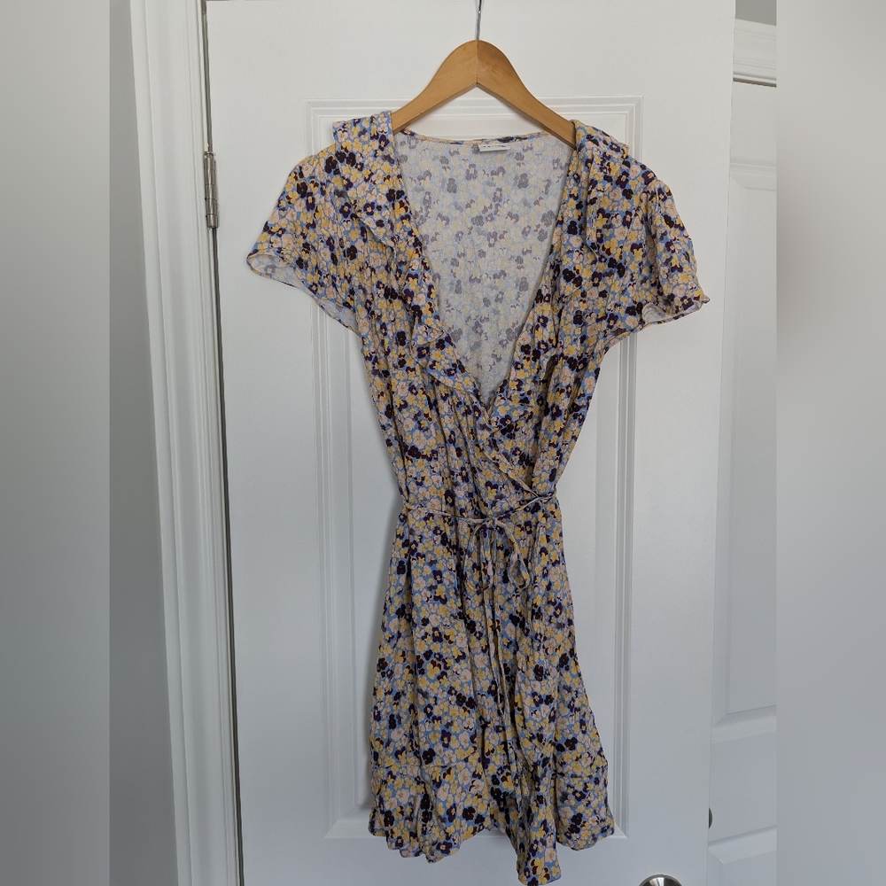 Aritzia floral wrap dress